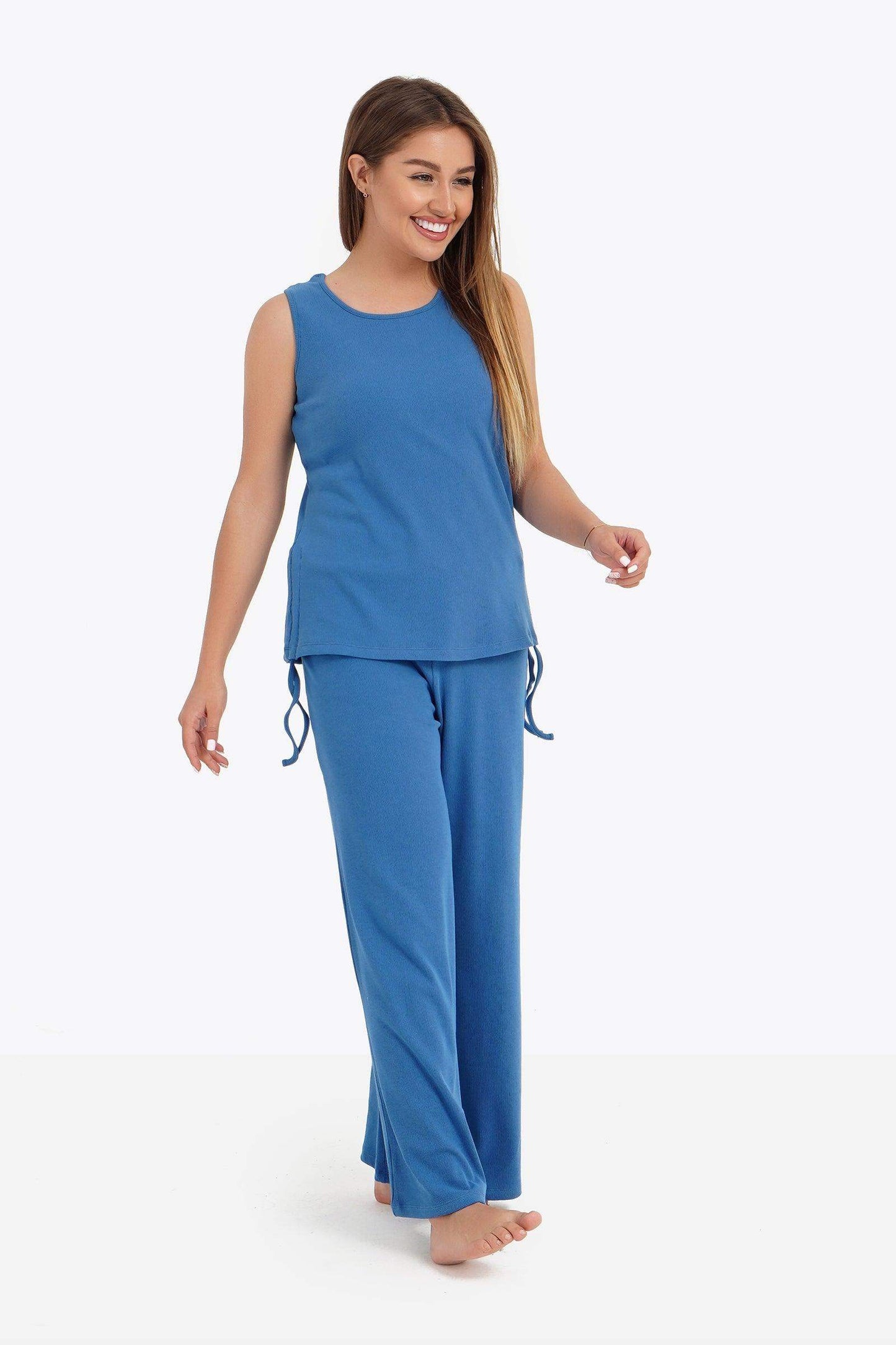 Ribbed Sleeveless Pyjama Set - Carina - ÙƒØ§Ø±ÙŠÙ†Ø§