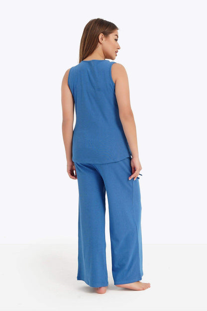 Ribbed Sleeveless Pyjama Set - Carina - ÙƒØ§Ø±ÙŠÙ†Ø§