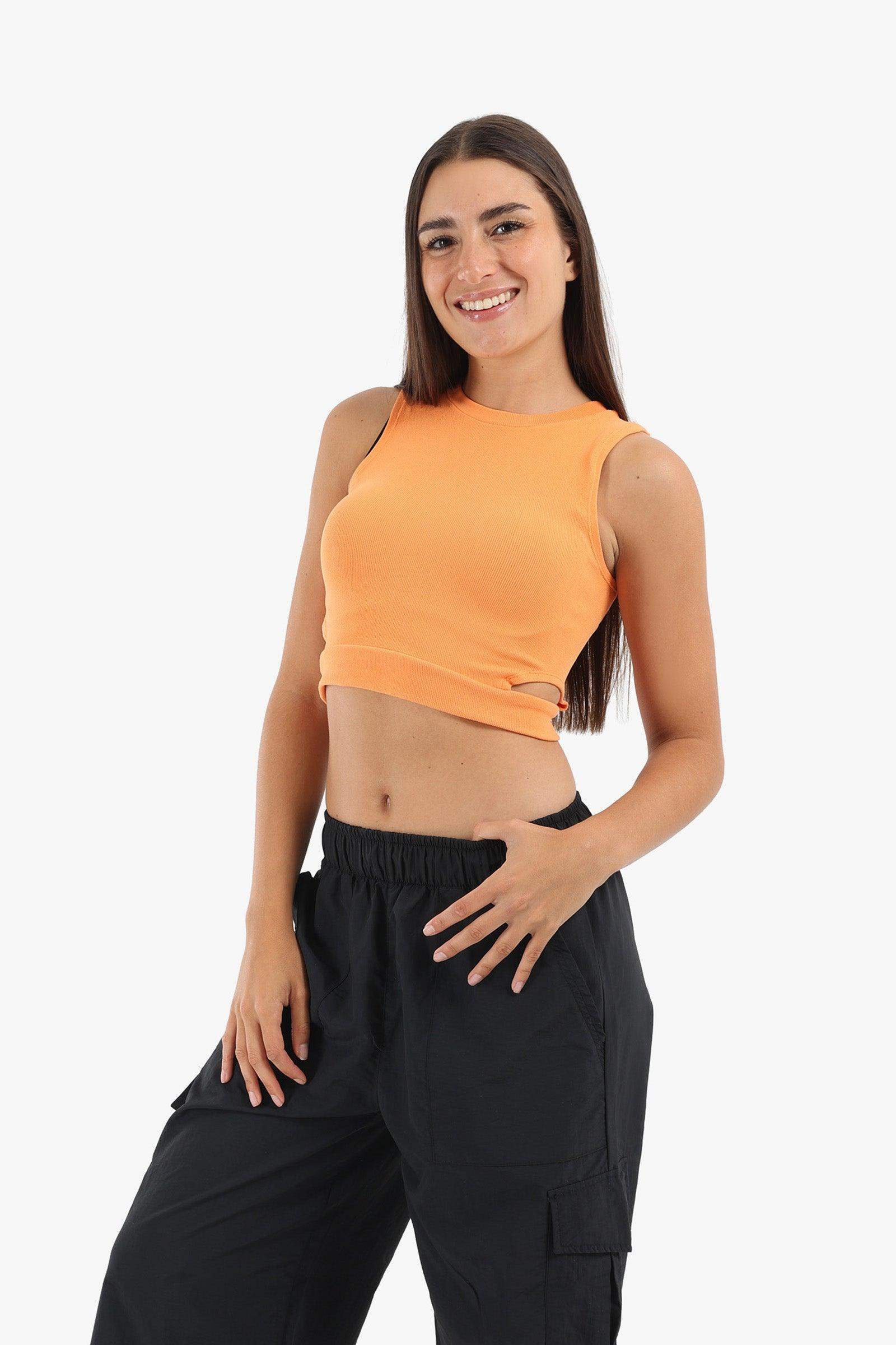 Ribbed Top with Cut Out Sides - Carina - ÙƒØ§Ø±ÙŠÙ†Ø§