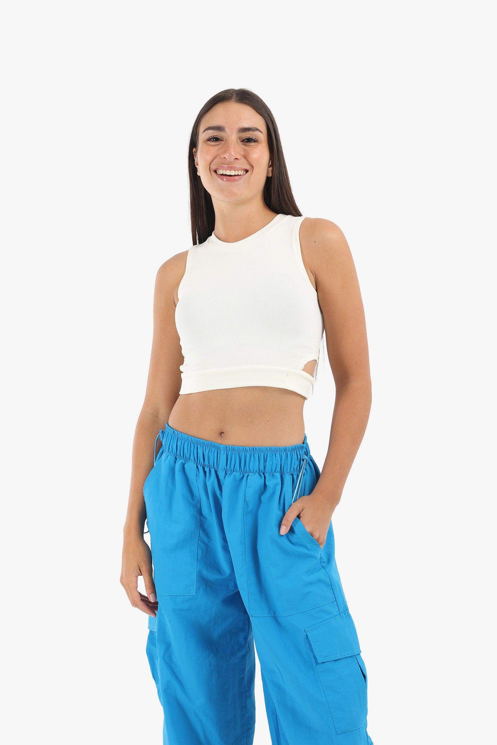 Ribbed Top with Cut Out Sides - Carina - ÙƒØ§Ø±ÙŠÙ†Ø§