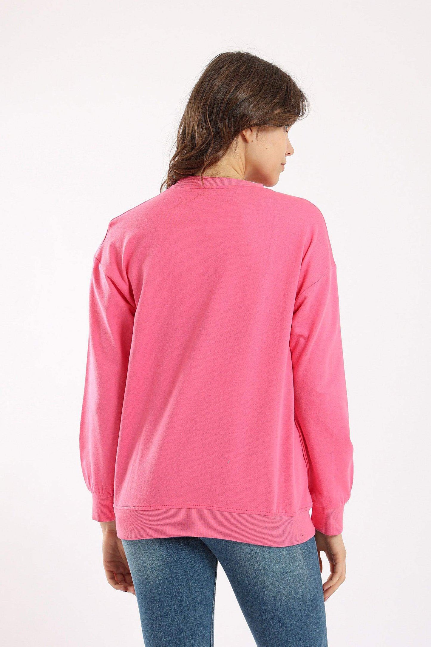 Ribbed Trim Lounge Sweatshirt - Carina - ÙƒØ§Ø±ÙŠÙ†Ø§