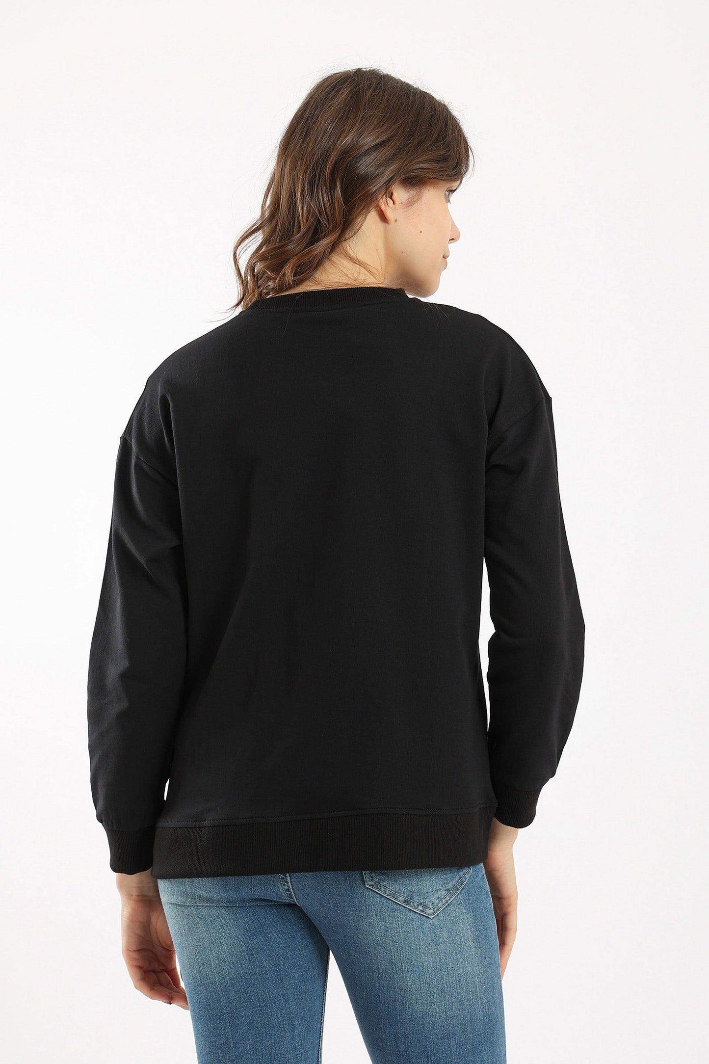 Ribbed Trim Lounge Sweatshirt - Carina - ÙƒØ§Ø±ÙŠÙ†Ø§