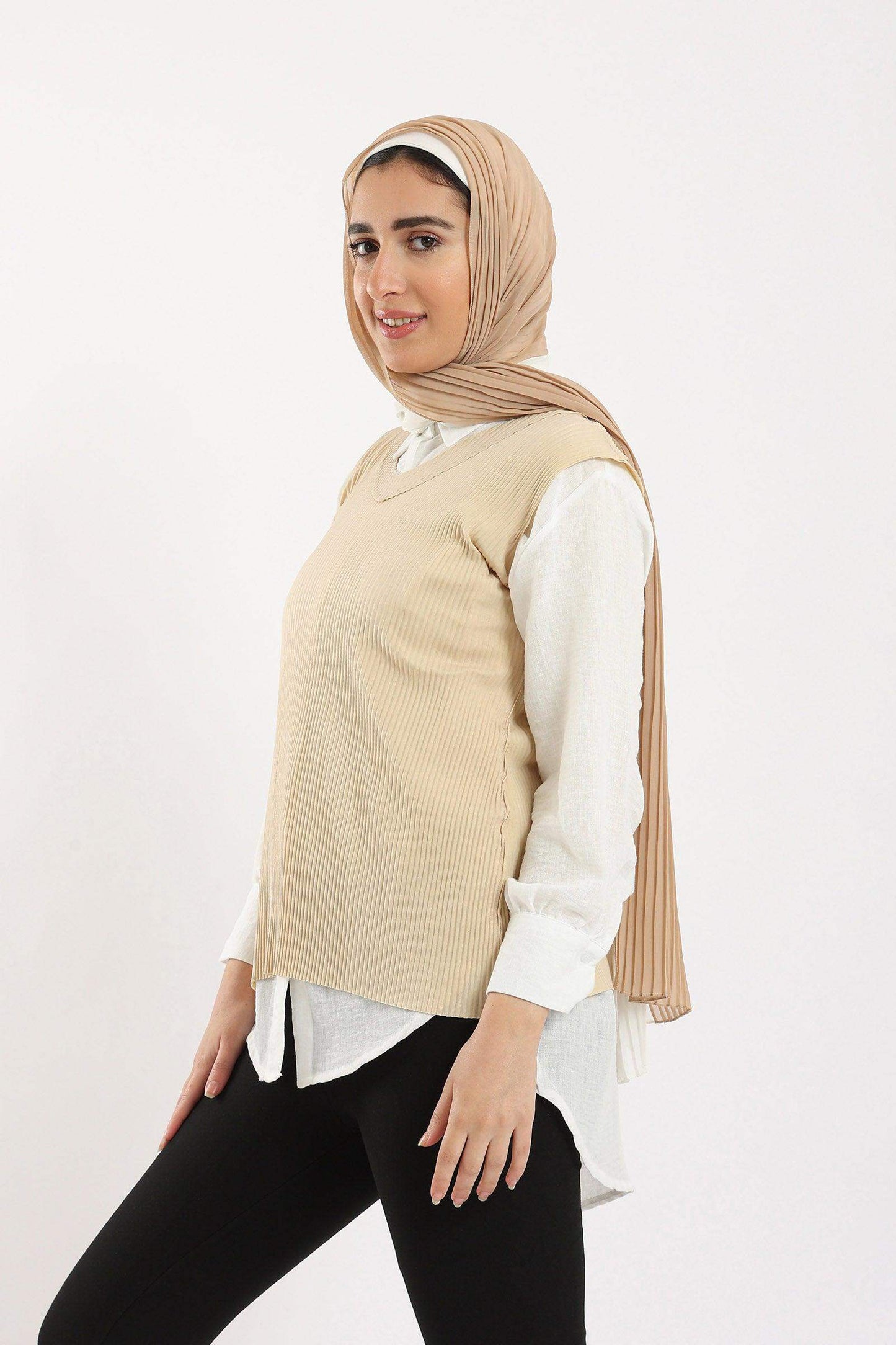 Ribbed V-Neck Top - Carina - ÙƒØ§Ø±ÙŠÙ†Ø§