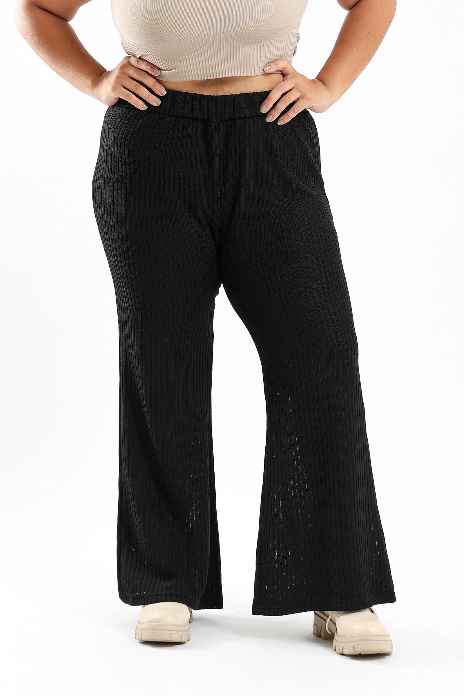 Ribbed Viscose Pants - Clue Wear