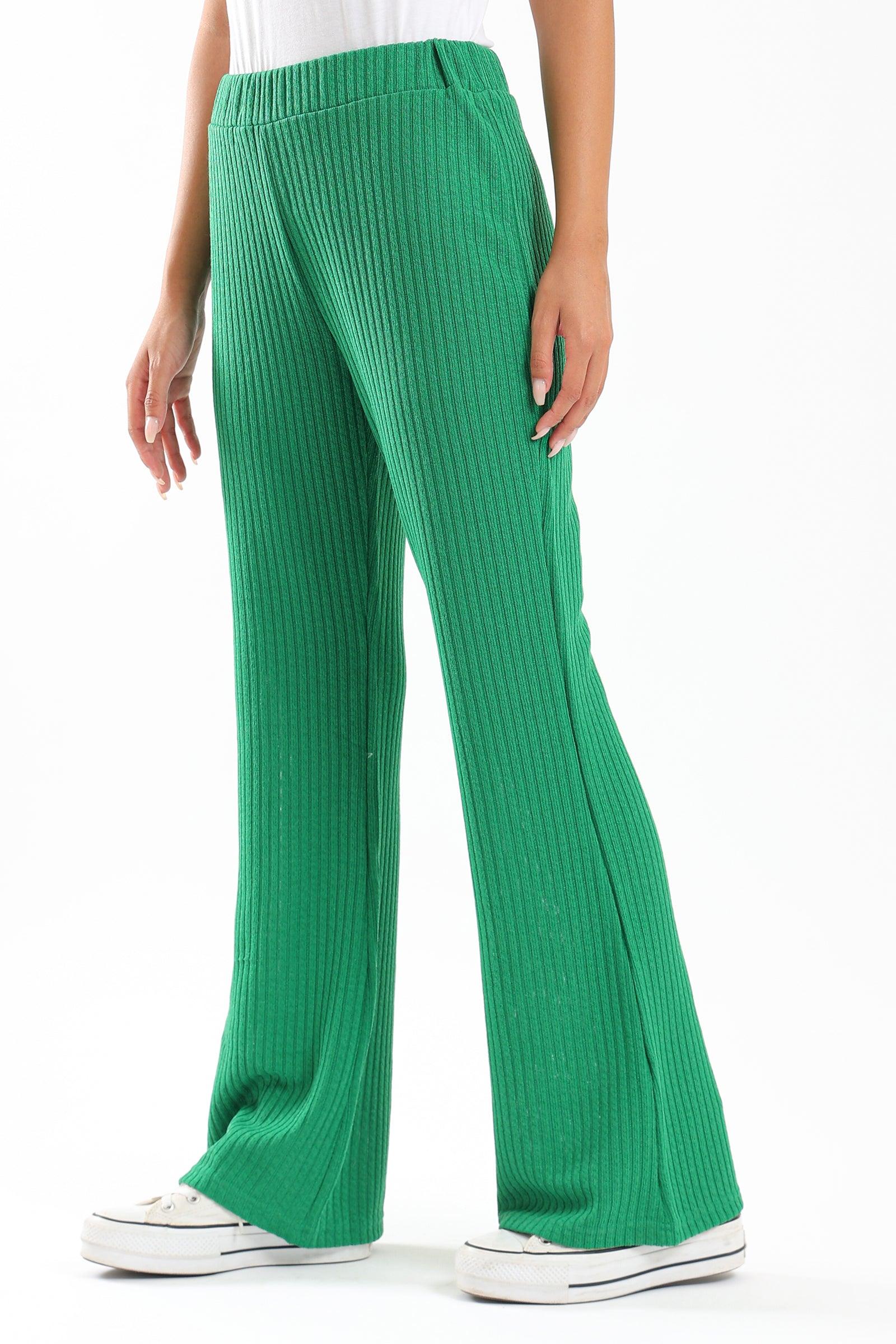 Ribbed Viscose Pants - Clue Wear