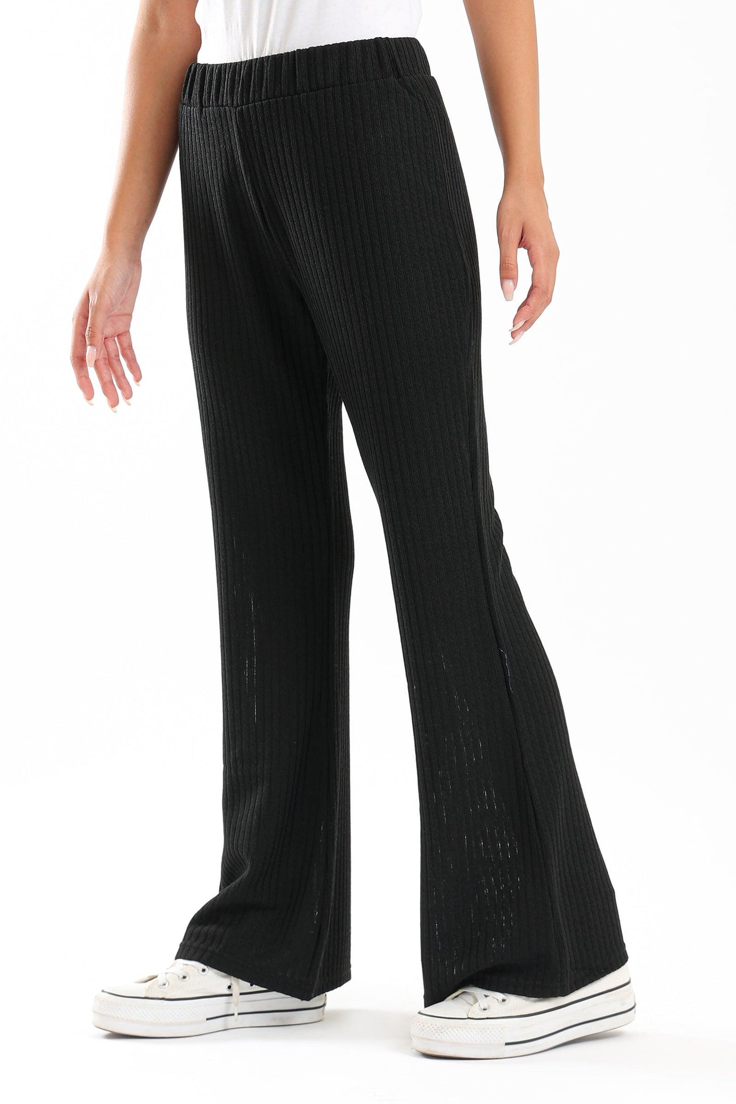 Ribbed Viscose Pants - Clue Wear