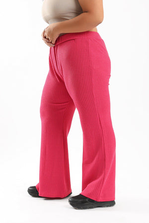 Ribbed Viscose Pants - Clue Wear