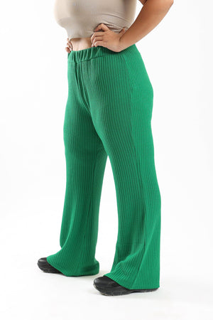 Ribbed Viscose Pants - Clue Wear