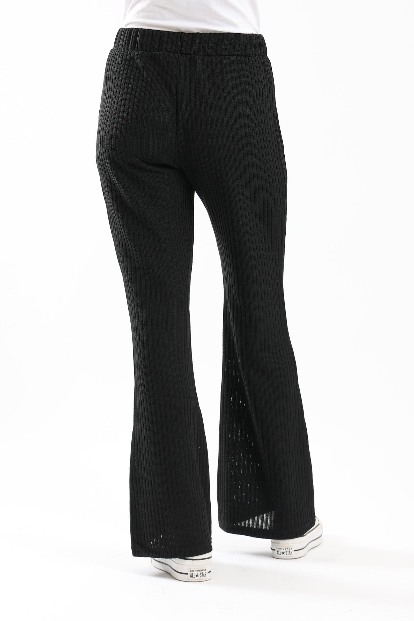 Ribbed Viscose Pants - Clue Wear