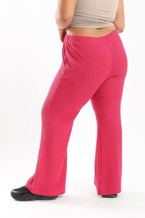 Ribbed Viscose Pants - Clue Wear