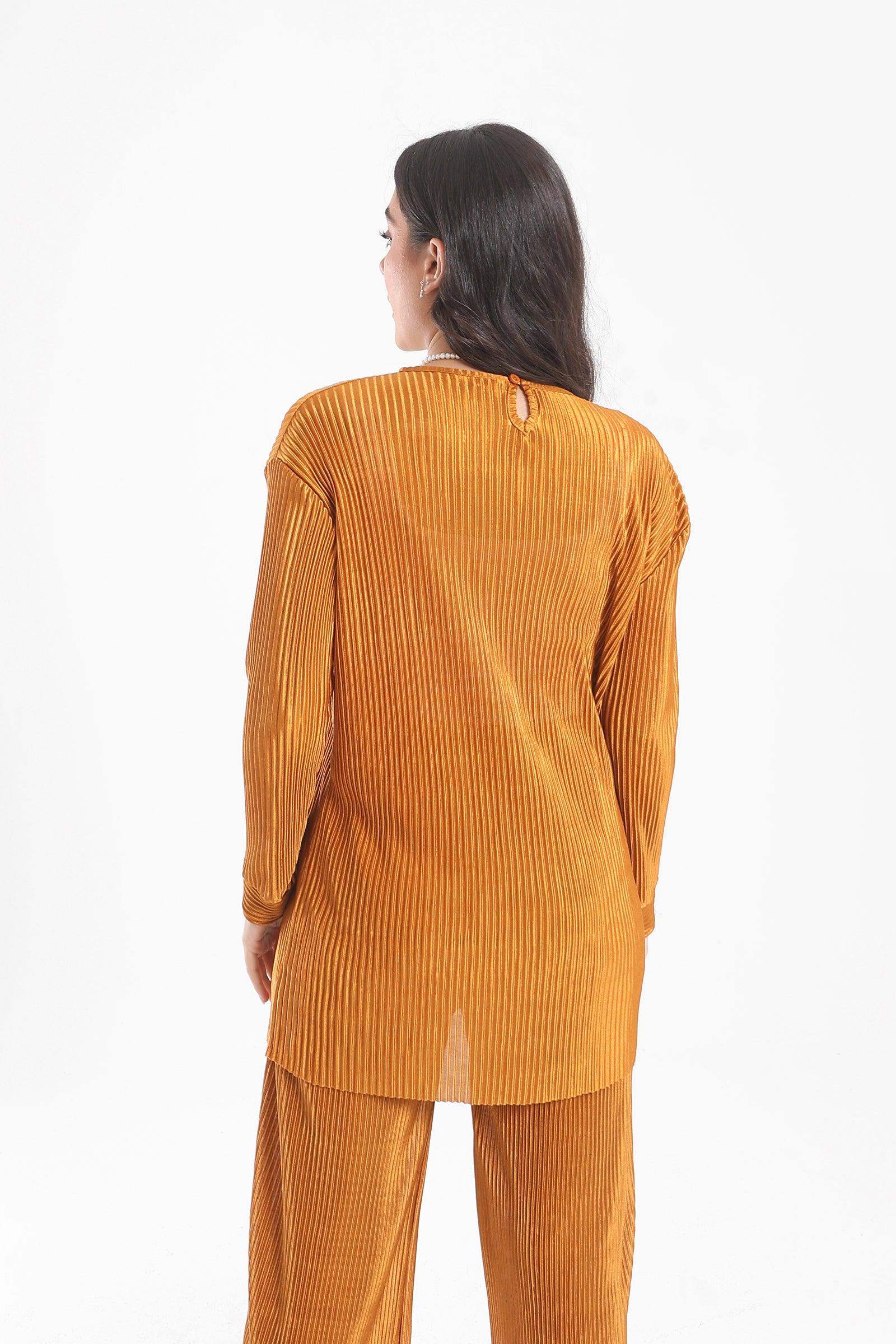 Ribbed Voile Blouse - Carina - ÙƒØ§Ø±ÙŠÙ†Ø§