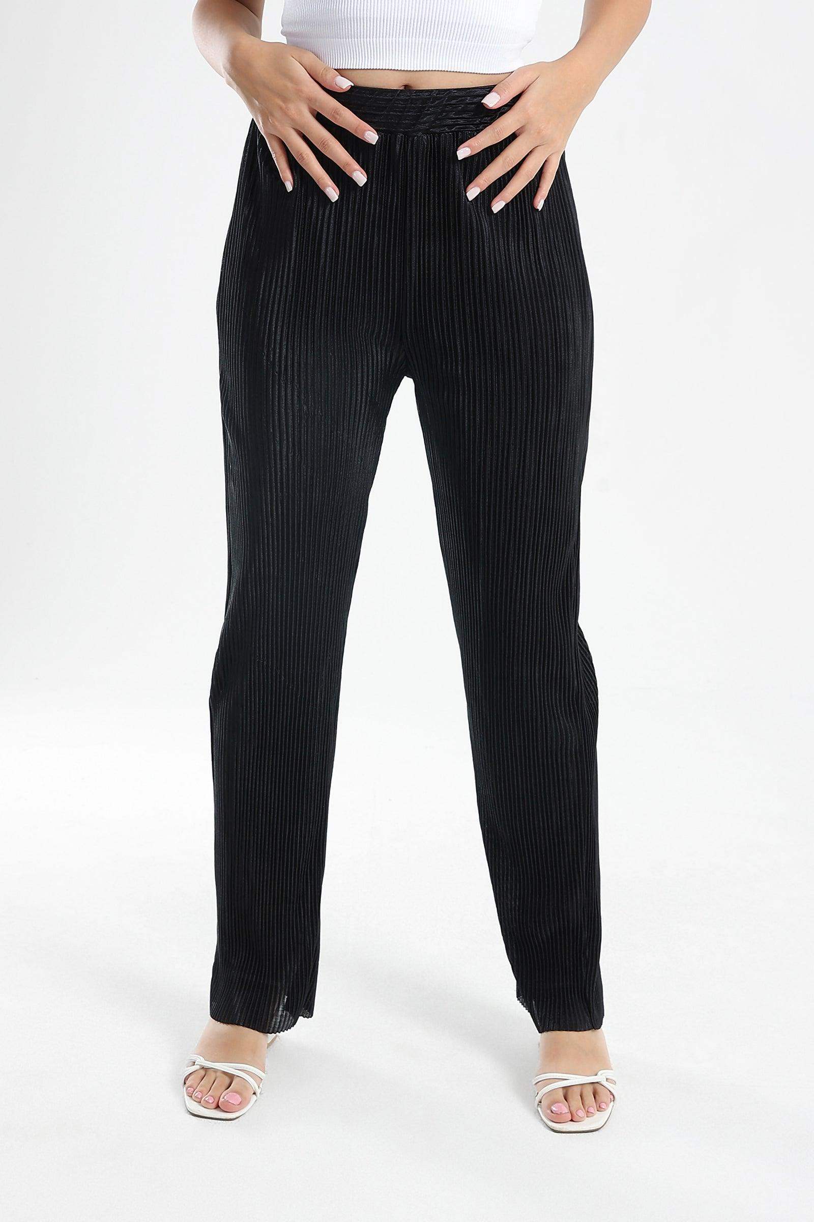 Ribbed Voile Pants - Carina - ÙƒØ§Ø±ÙŠÙ†Ø§