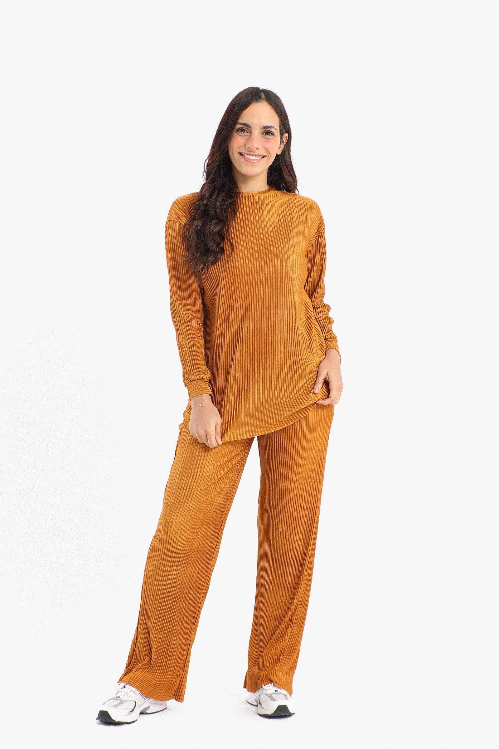 Ribbed Voile Pants - Carina - ÙƒØ§Ø±ÙŠÙ†Ø§