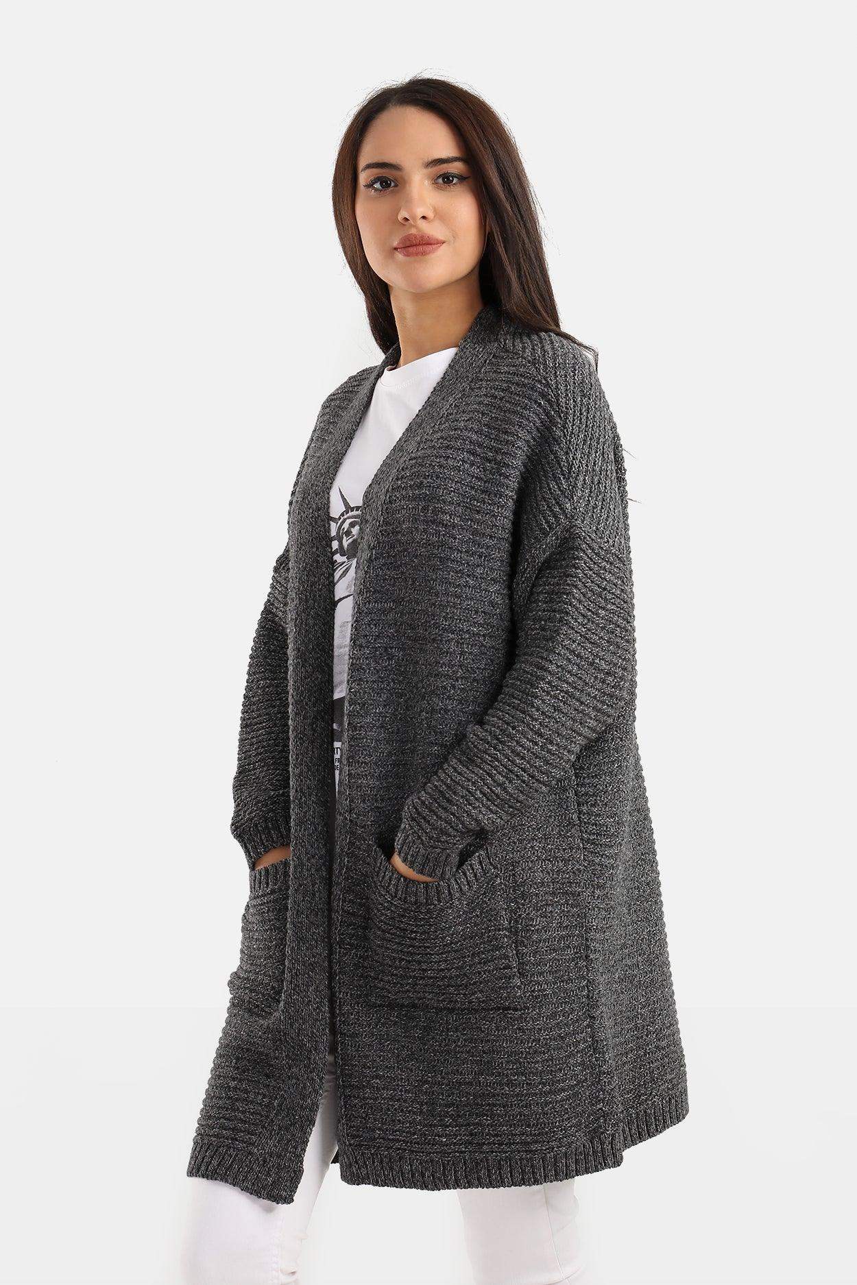 Ribbed Wool Cardigan - Carina - ÙƒØ§Ø±ÙŠÙ†Ø§