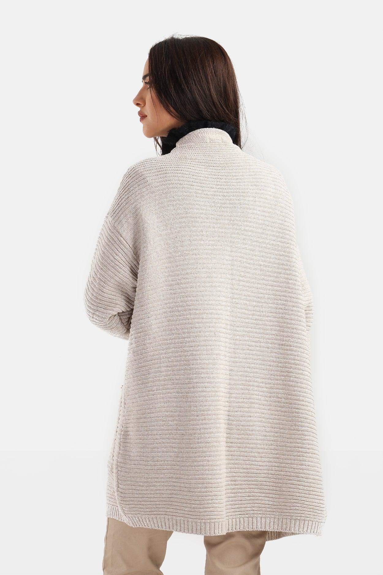 Ribbed Wool Cardigan - Carina - ÙƒØ§Ø±ÙŠÙ†Ø§