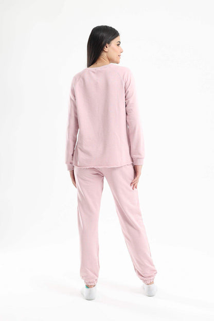 Rose Crew Neck Pyjama Set - Carina - ÙƒØ§Ø±ÙŠÙ†Ø§