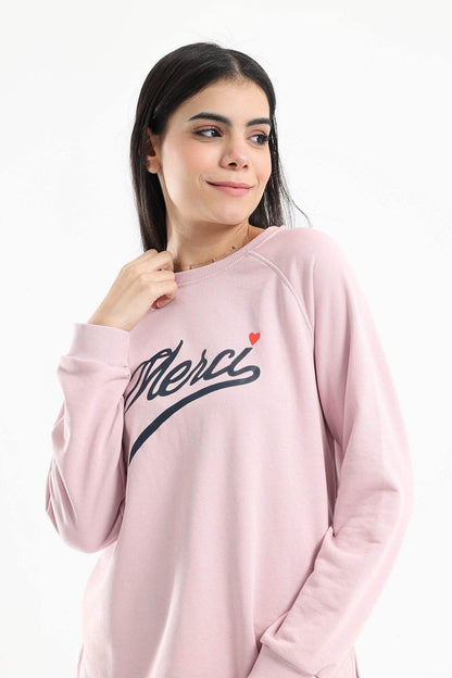 Rose Crew Neck Pyjama Set - Carina - ÙƒØ§Ø±ÙŠÙ†Ø§