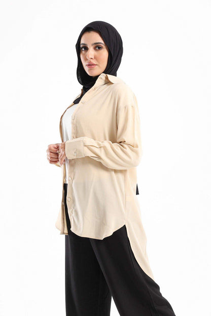 Round Hem Plain Shirt - Carina - ÙƒØ§Ø±ÙŠÙ†Ø§