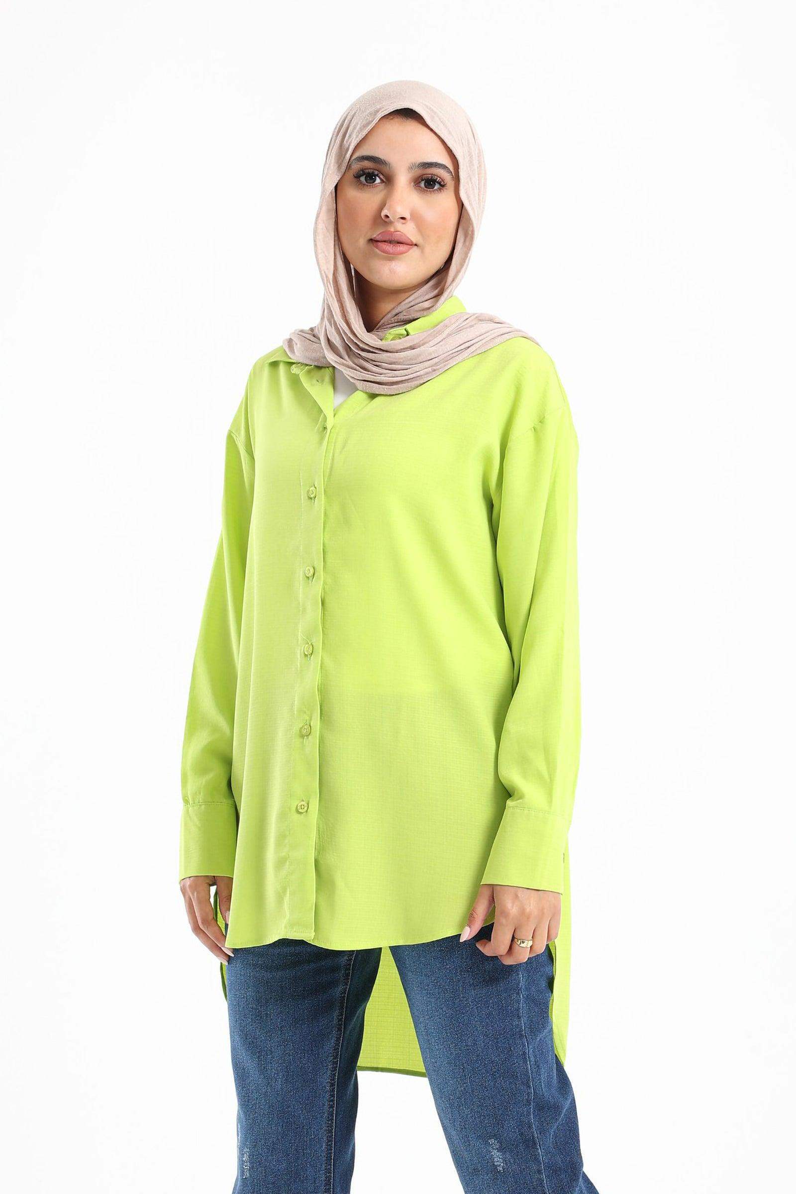 Round Hem Plain Shirt - Carina - ÙƒØ§Ø±ÙŠÙ†Ø§