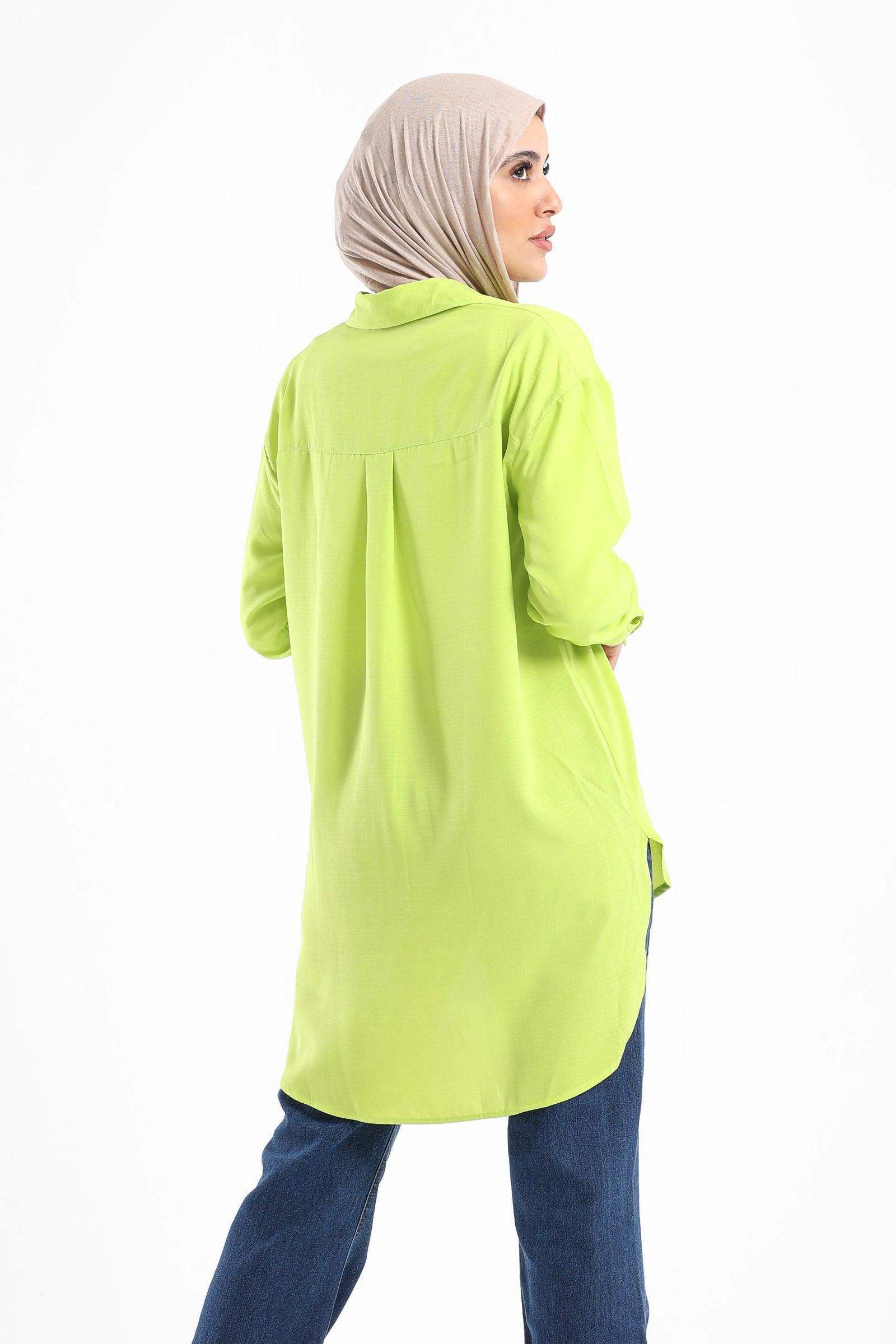 Round Hem Plain Shirt - Carina - ÙƒØ§Ø±ÙŠÙ†Ø§