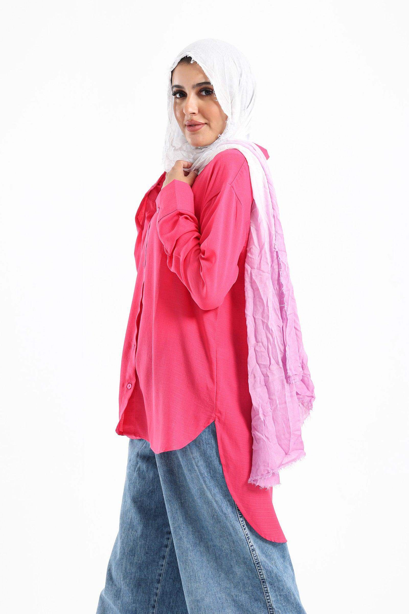 Round Hem Plain Shirt - Carina - ÙƒØ§Ø±ÙŠÙ†Ø§