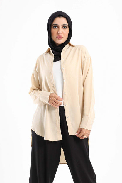 Round Hem Plain Shirt - Carina - ÙƒØ§Ø±ÙŠÙ†Ø§