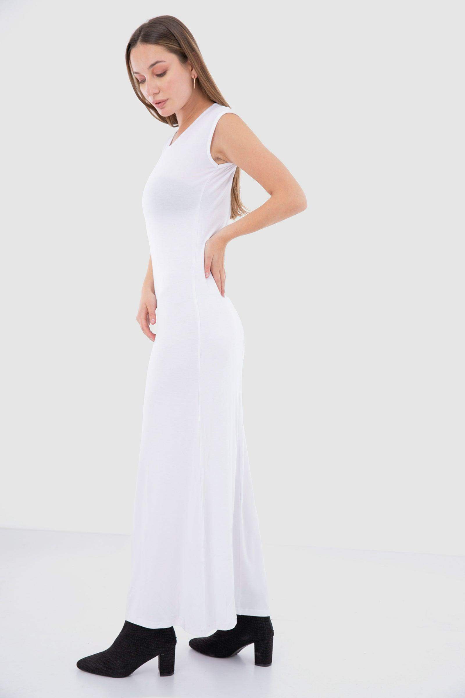 Round Neck Long Sleeveless Dress - Carina - ÙƒØ§Ø±ÙŠÙ†Ø§