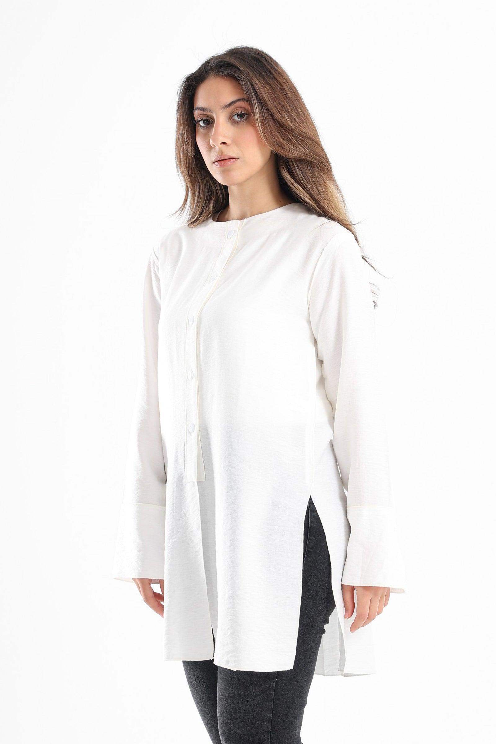 Round Neck Plain Shirt - Carina - ÙƒØ§Ø±ÙŠÙ†Ø§