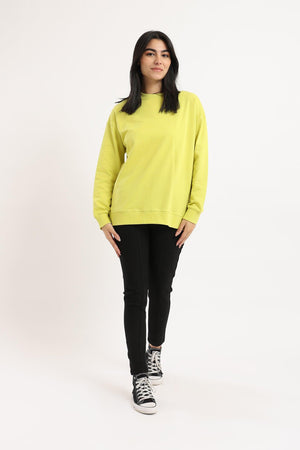 Round Neck Plain Sweatshirt - Clue Wear