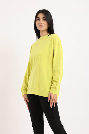 Round Neck Plain Sweatshirt - Clue Wear