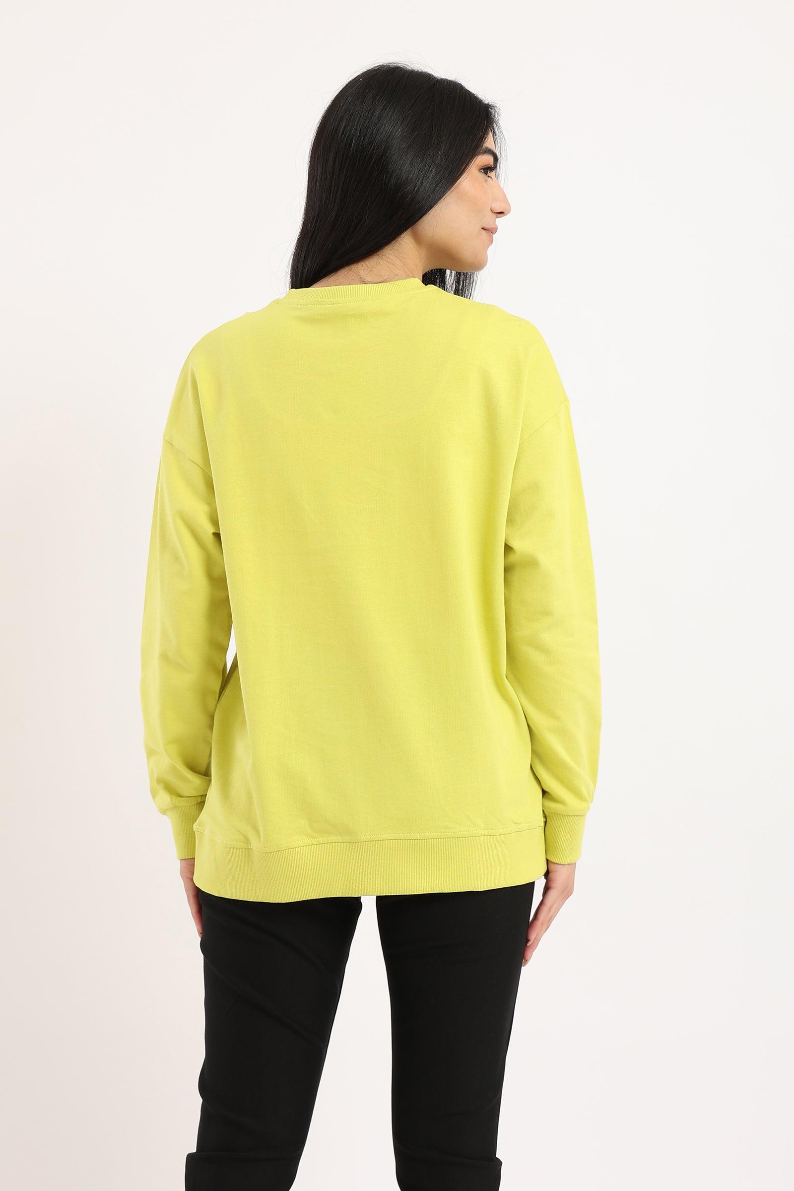 Round Neck Plain Sweatshirt - Clue Wear