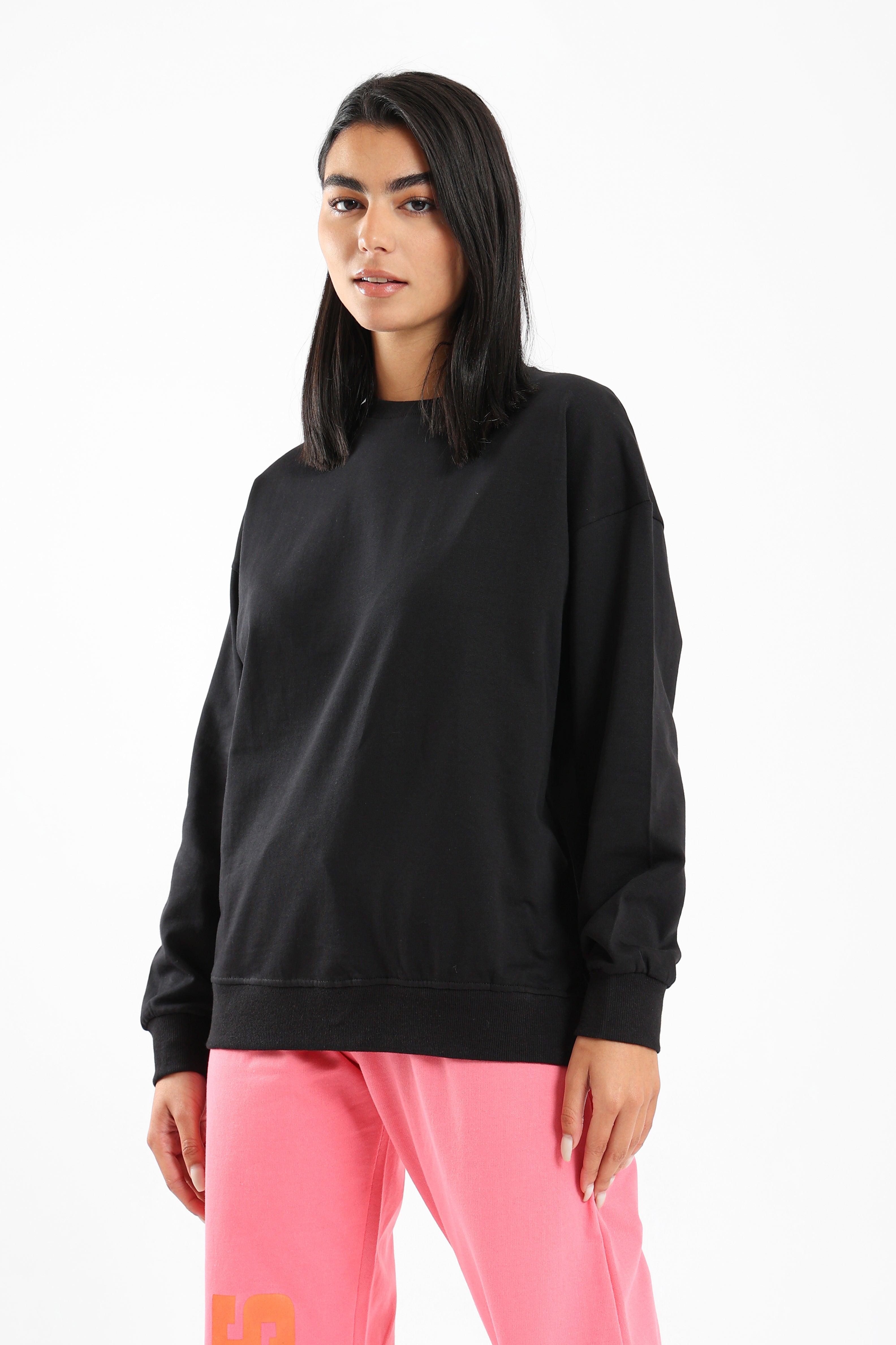 Round Neck Plain Sweatshirt - Clue Wear
