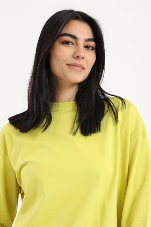 Round Neck Plain Sweatshirt - Clue Wear