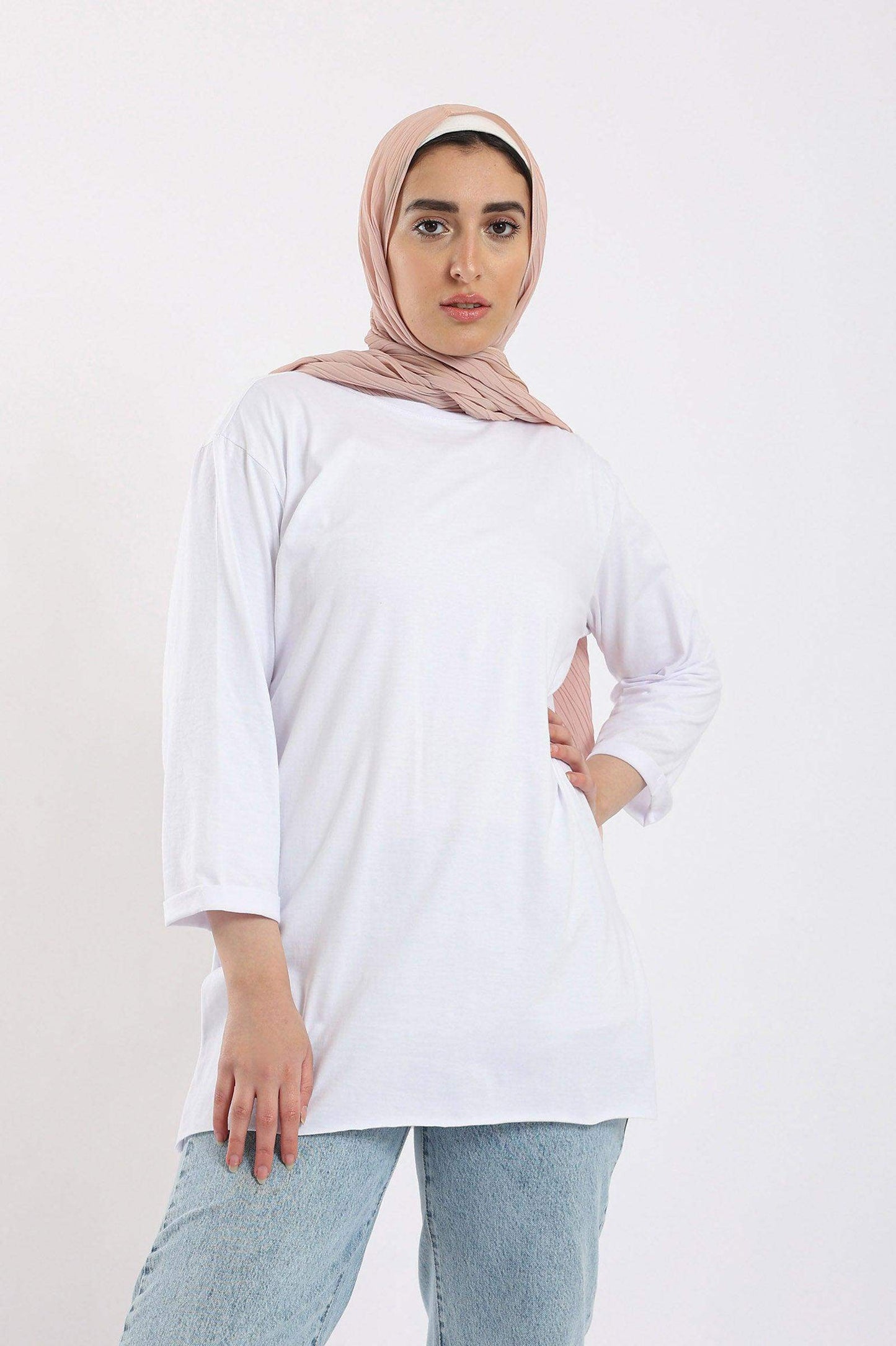 Round Neck Plain T-Shirt - Carina - ÙƒØ§Ø±ÙŠÙ†Ø§