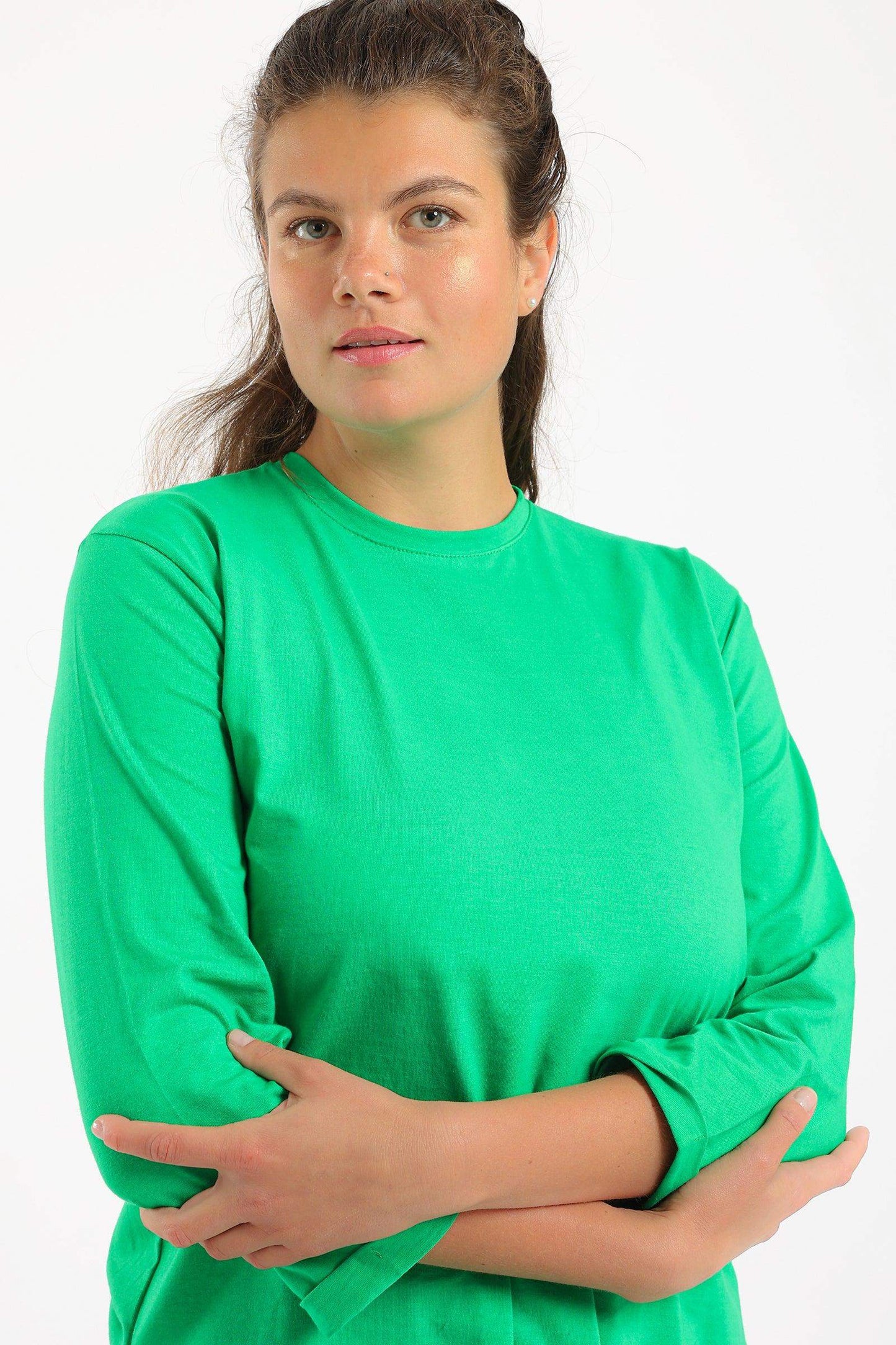 Round Neck Plain T-Shirt - Carina - ÙƒØ§Ø±ÙŠÙ†Ø§