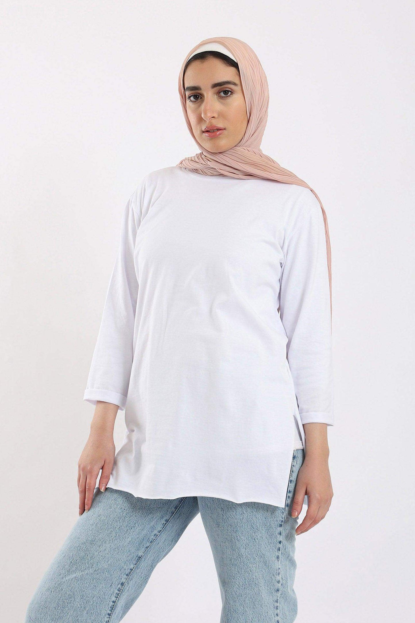 Round Neck Plain T-Shirt - Carina - ÙƒØ§Ø±ÙŠÙ†Ø§