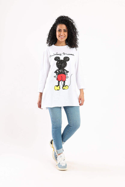 Round Neck Printed T-Shirt - Carina - ÙƒØ§Ø±ÙŠÙ†Ø§