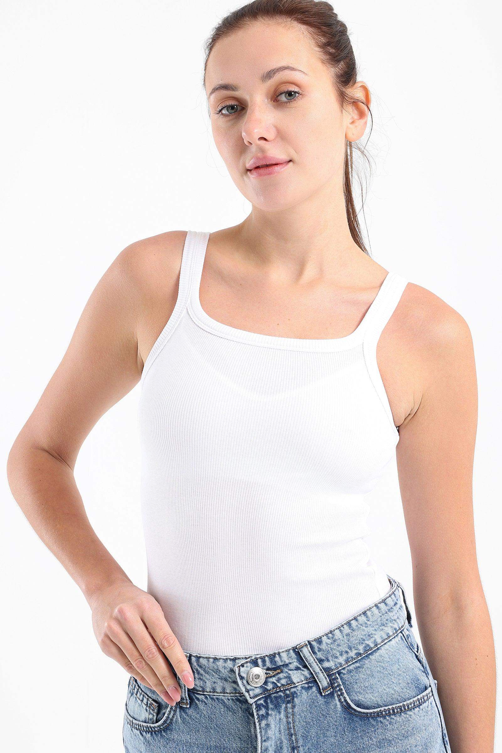 Round Neck Ribbed Top - Carina - ÙƒØ§Ø±ÙŠÙ†Ø§