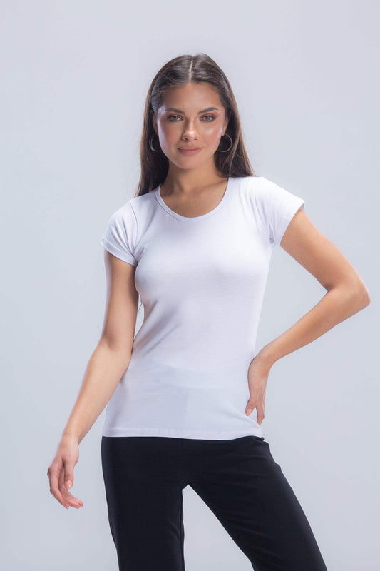 Round Neck Solid Top - Carina - ÙƒØ§Ø±ÙŠÙ†Ø§