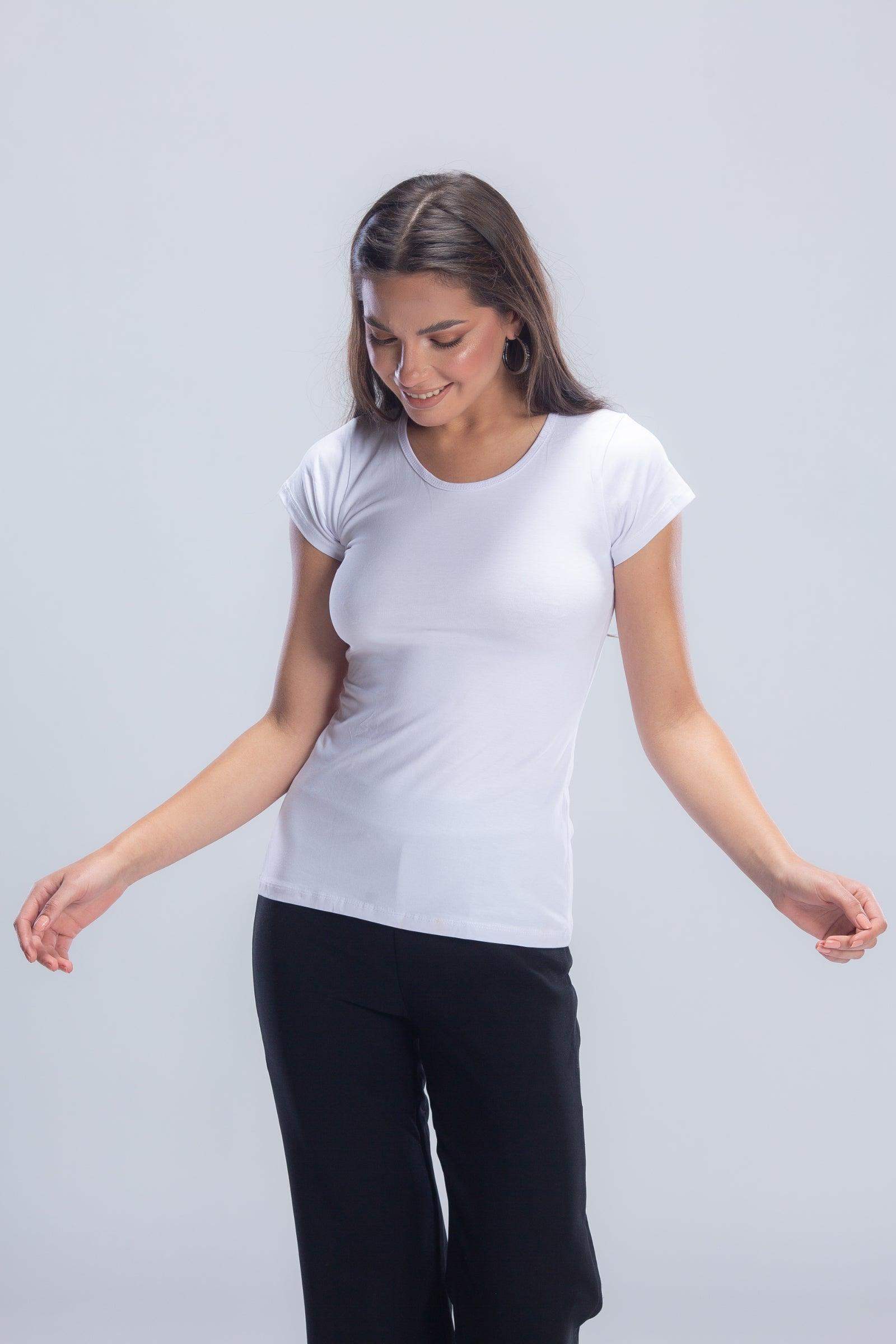 Round Neck Solid Top - Carina - ÙƒØ§Ø±ÙŠÙ†Ø§