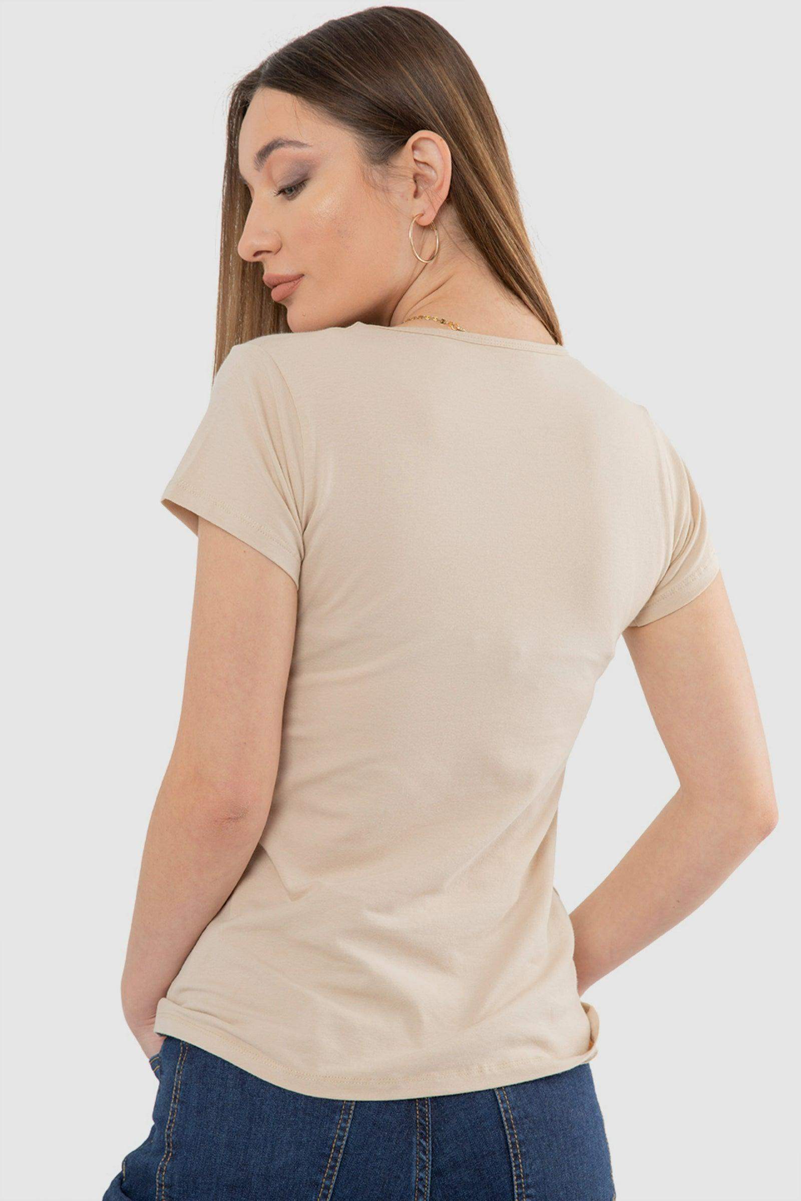 Round Neck Solid Top - Carina - ÙƒØ§Ø±ÙŠÙ†Ø§
