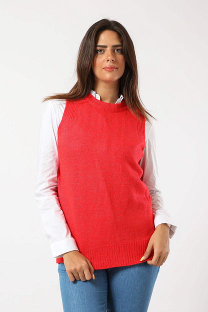 Round Neck Wool Vest - Carina - ÙƒØ§Ø±ÙŠÙ†Ø§