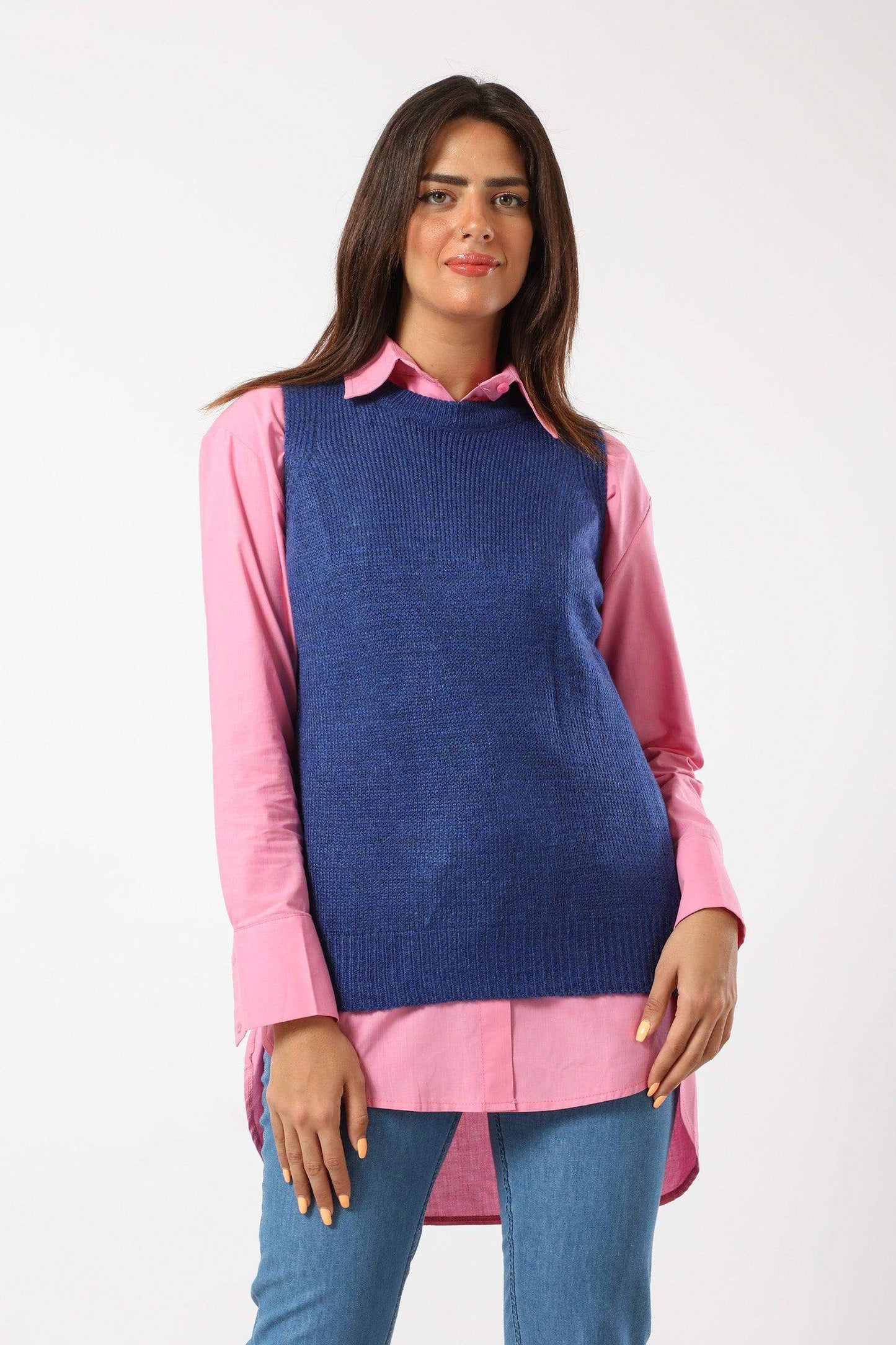 Round Neck Wool Vest - Carina - ÙƒØ§Ø±ÙŠÙ†Ø§