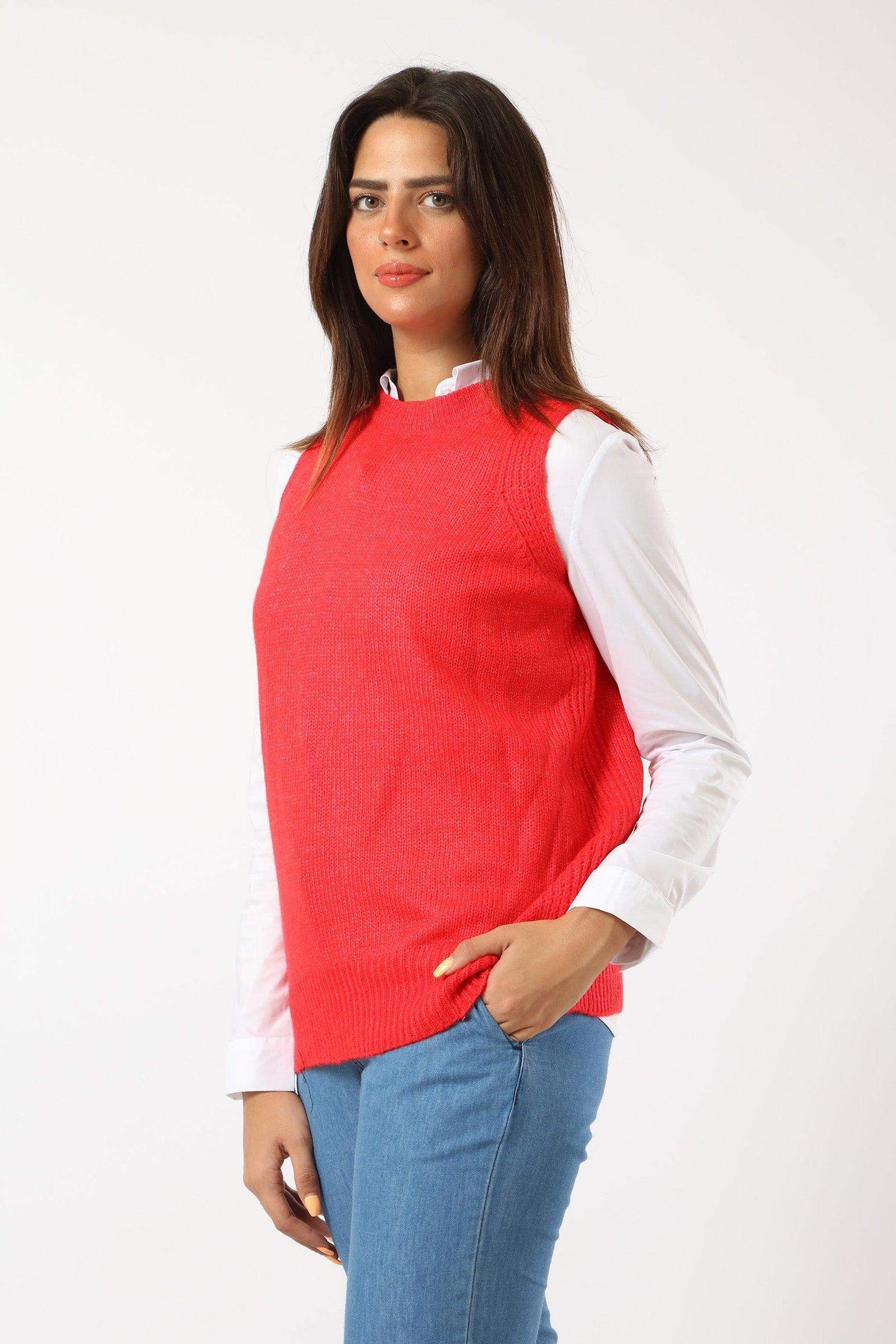 Round Neck Wool Vest - Carina - ÙƒØ§Ø±ÙŠÙ†Ø§