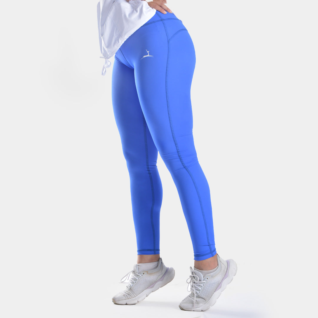 Doe Side Pocket Elevated Leggings- Royal Blue