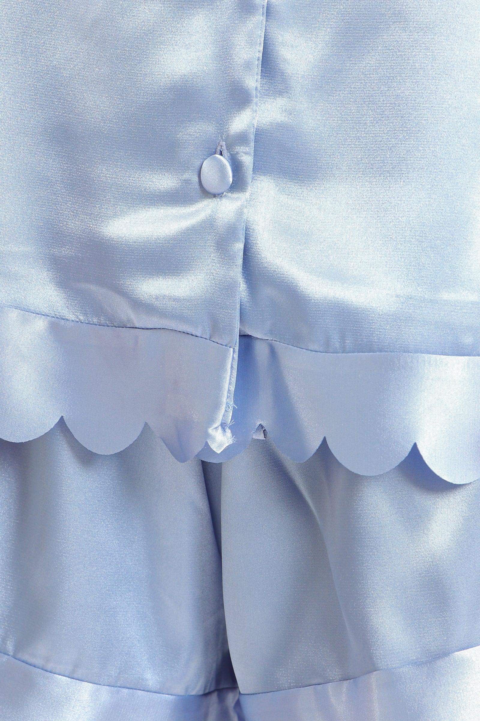 Satin Baby Blue Pyjama Set - Carina - ÙƒØ§Ø±ÙŠÙ†Ø§