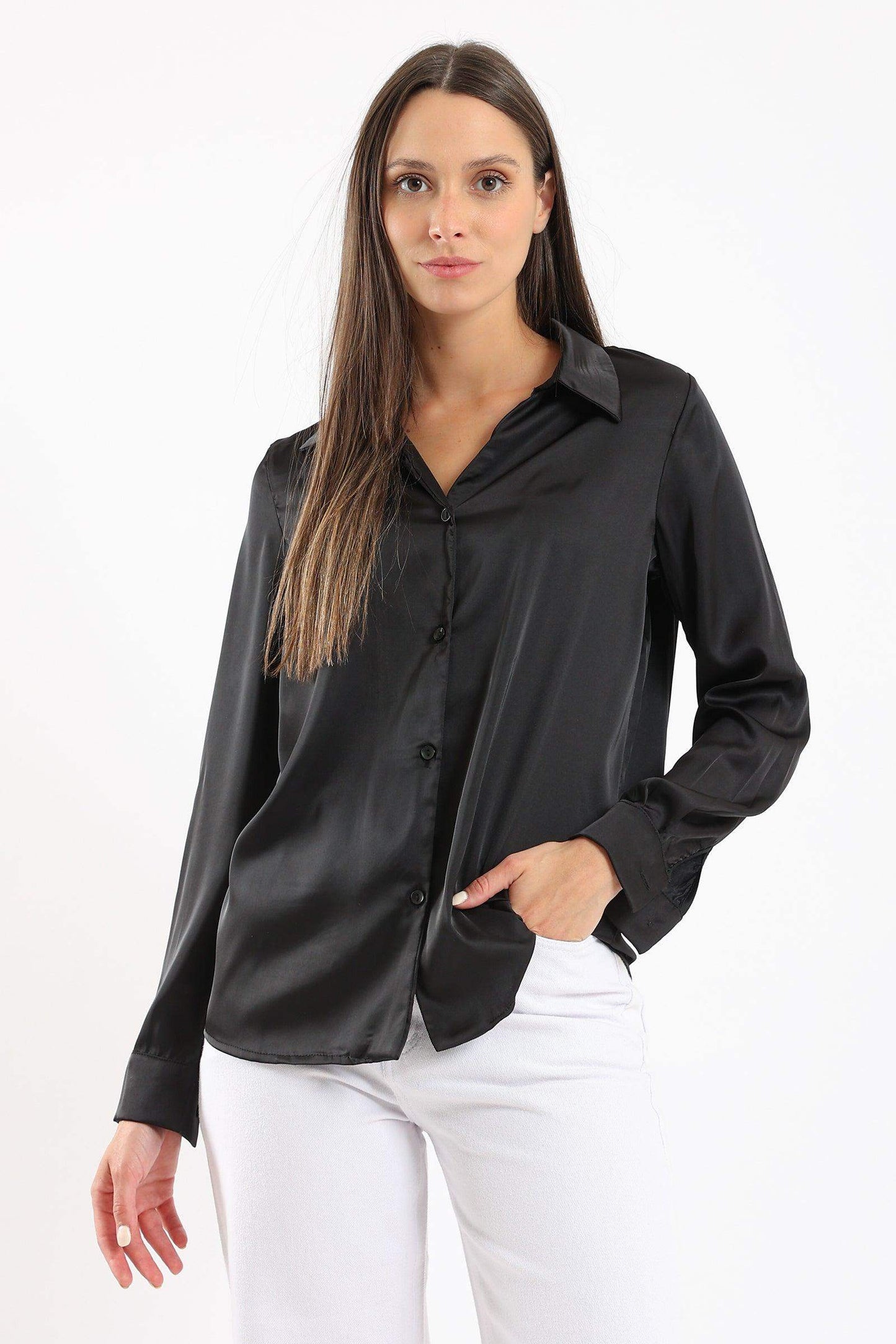 Satin Classic Shirt - Carina - ÙƒØ§Ø±ÙŠÙ†Ø§