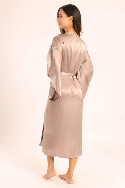 Satin Drop Shoulder Robe - Carina - ÙƒØ§Ø±ÙŠÙ†Ø§