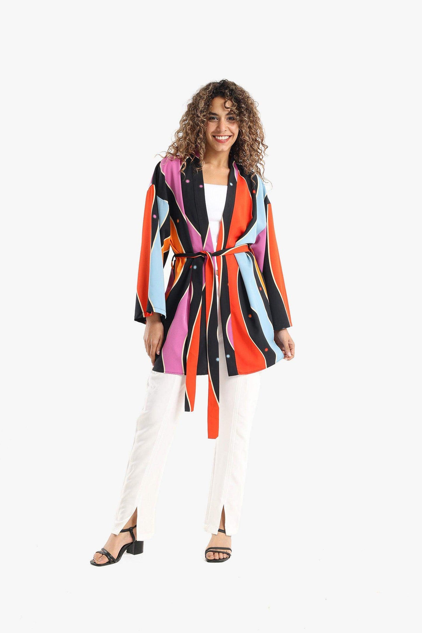 Satin Dropped Shoulder Kimono - Carina - ÙƒØ§Ø±ÙŠÙ†Ø§