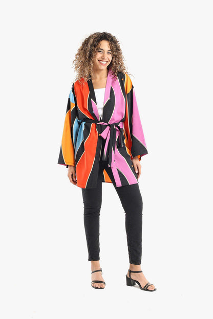 Satin Dropped Shoulder Kimono - Carina - ÙƒØ§Ø±ÙŠÙ†Ø§